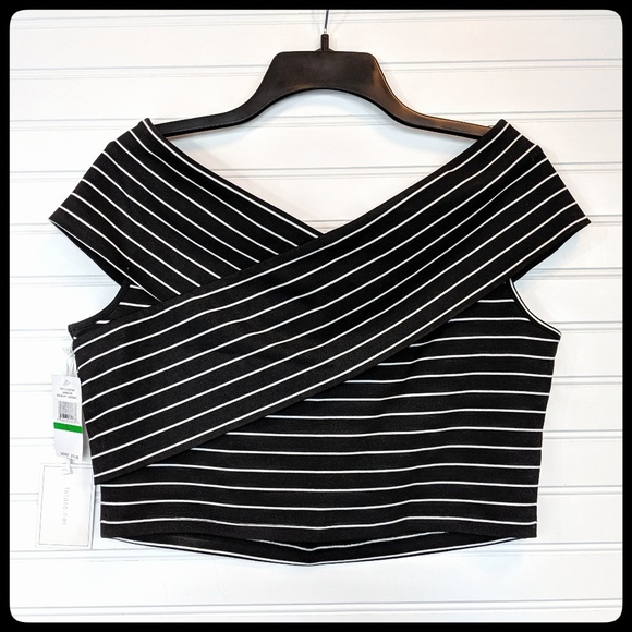 1. State off the shoulder wrap crop top NWT - Picture 7 of 7